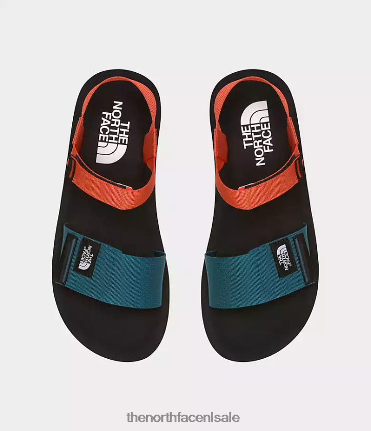 Heren Skeena sandalen The North Face P464ZN713 schoenen tnf zwart/retro oranje