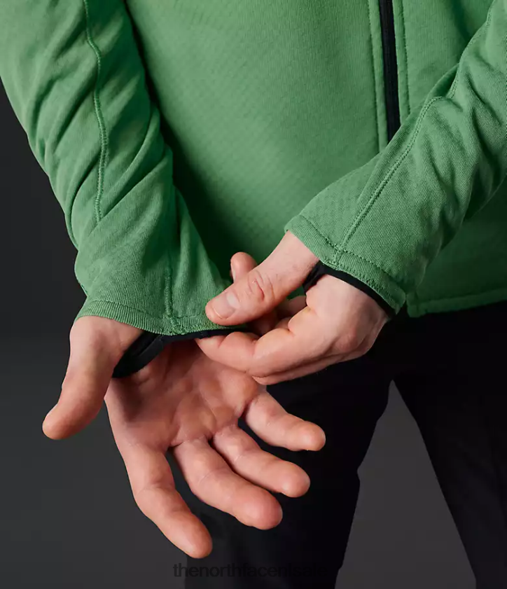 Heren Summit-serie futurefleece hoodie met volledige ritssluiting The North Face P464ZN407 kleding diep grasgroen