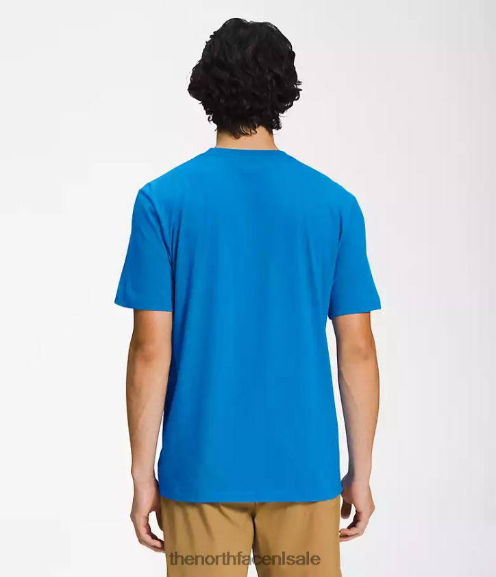 Heren T-shirt met korte mouwen en halve koepel The North Face P464ZN1302 kleding super sonisch blauw