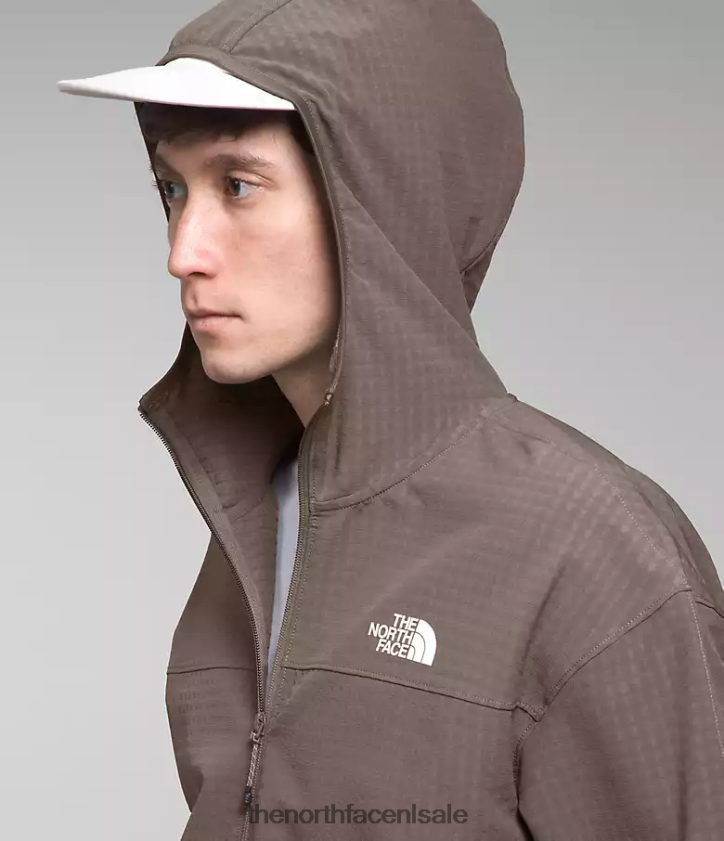 Heren Tekware grid-hoodie The North Face P464ZN832 kleding valk bruin