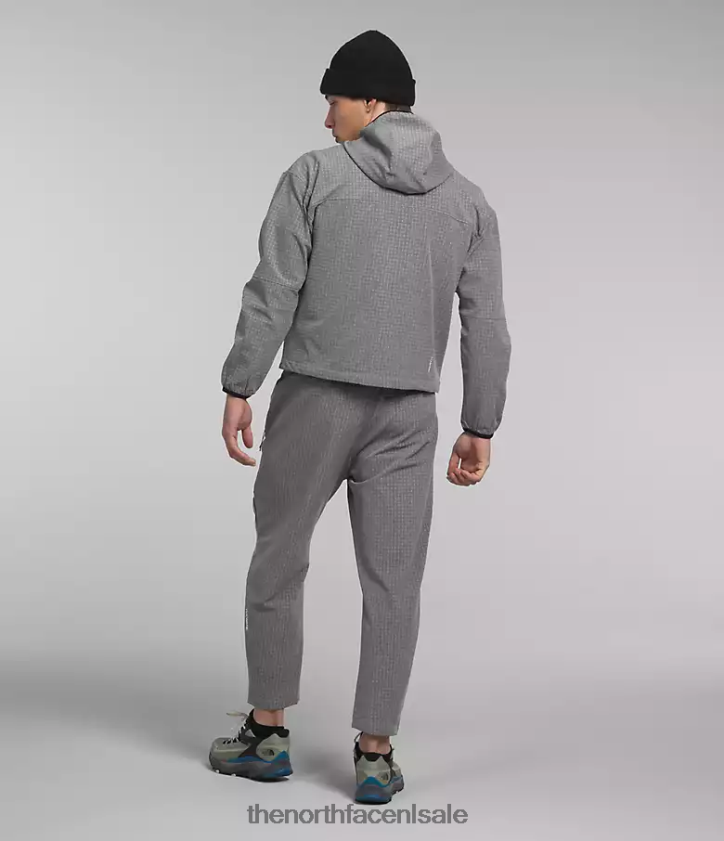 Heren Tekware grid-hoodie The North Face P464ZN834 kleding tnf middengrijs gemêleerd