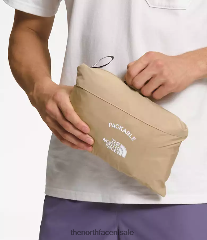 Heren Tnf opvouwbare jas The North Face P464ZN6 kleding kaki steen