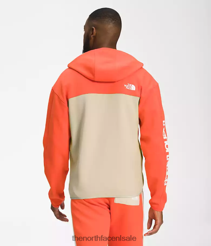 Heren Tnf tech-hoodie met volledige ritssluiting The North Face P464ZN208 kleding grind/retro oranje