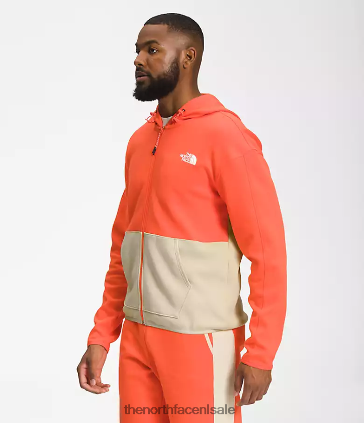 Heren Tnf tech-hoodie met volledige ritssluiting The North Face P464ZN208 kleding grind/retro oranje