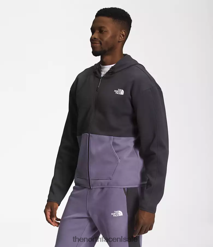 Heren Tnf tech-hoodie met volledige ritssluiting The North Face P464ZN209 kleding maan leisteen