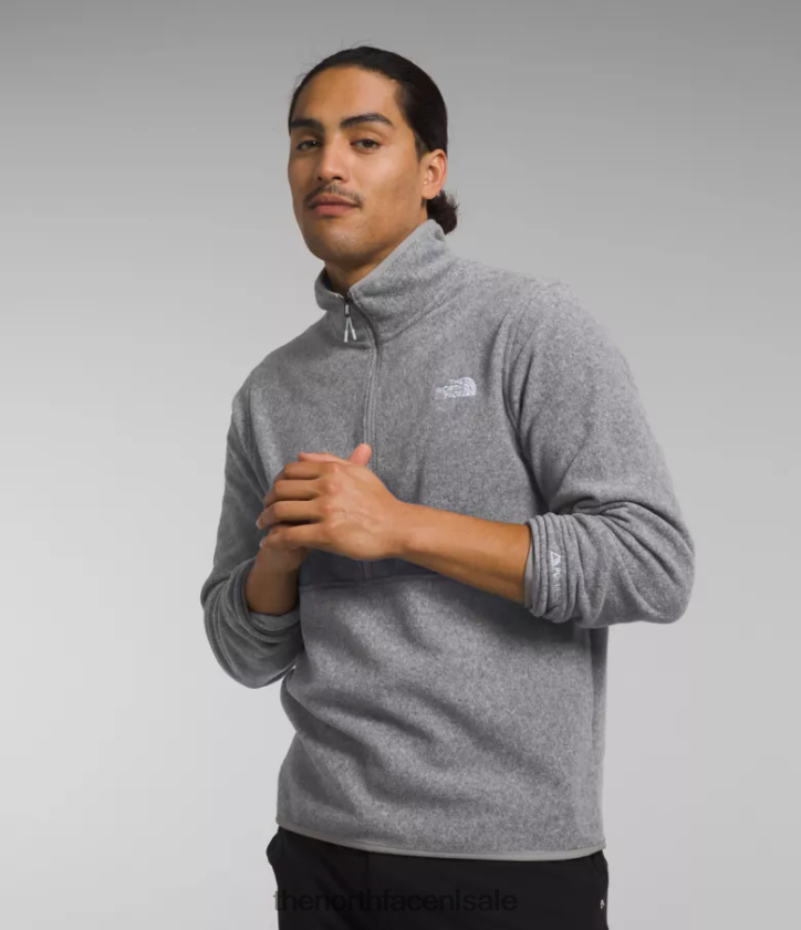 Heren alpine polartec 100 -ritssluiting The North Face P464ZN777 kleding tnf middengrijs gemêleerd