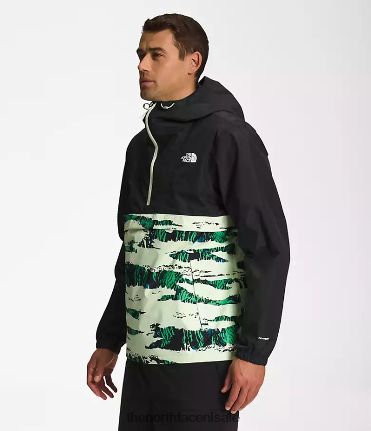 Heren antora anorak The North Face P464ZN701 kleding tnf zwart/utility bruine camouflageprint