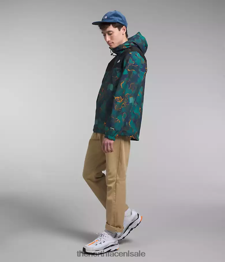 Heren antora jas The North Face P464ZN281 kleding top marineblauwe camouflagetextuurprint/tnf zwart