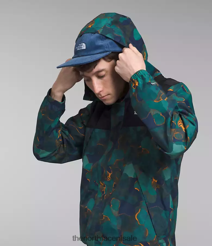 Heren antora jas The North Face P464ZN281 kleding top marineblauwe camouflagetextuurprint/tnf zwart