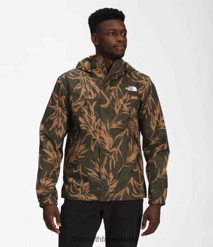 Heren antora jas The North Face P464ZN287 kleding utility bruine tropische penseelprint