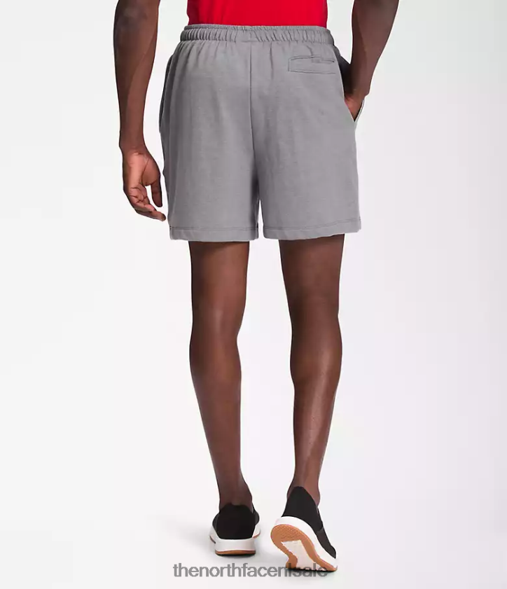 Heren eenvoudige fleeceshort met logo The North Face P464ZN359 kleding tnf middengrijs gemêleerd