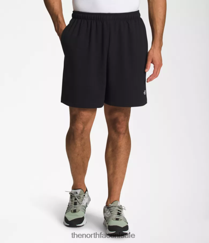 Heren eenvoudige fleeceshort met logo The North Face P464ZN361 kleding tn zwart