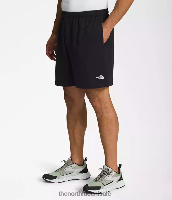 Heren eenvoudige fleeceshort met logo The North Face P464ZN361 kleding tn zwart