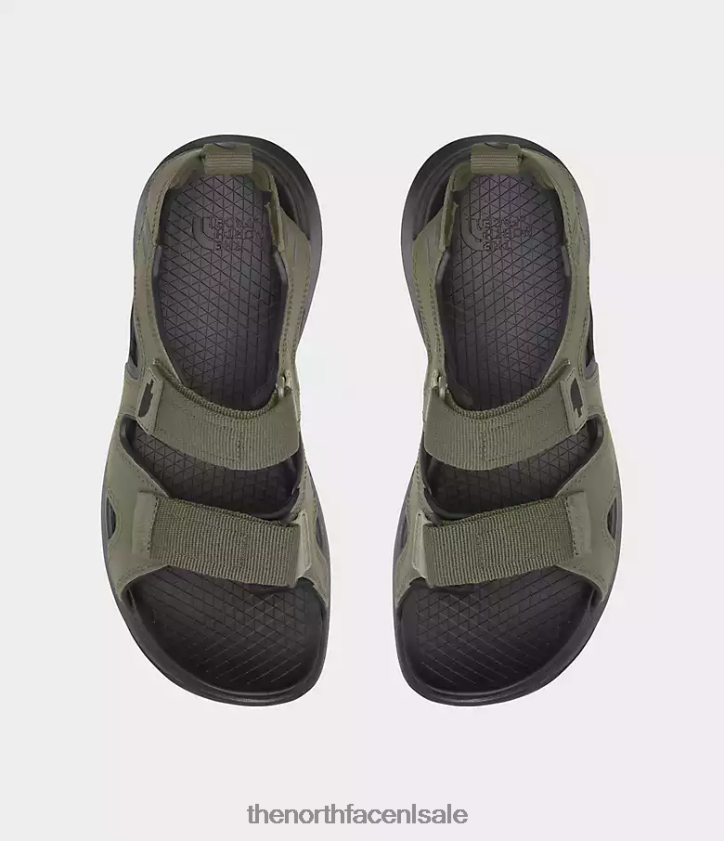 Heren egelsandalen iii The North Face P464ZN552 schoenen gebrand olijfgroen/tnf zwart