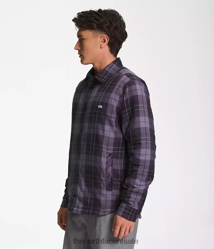 Heren fort point geïsoleerd flanel The North Face P464ZN298 kleding tnf zwart/ruit