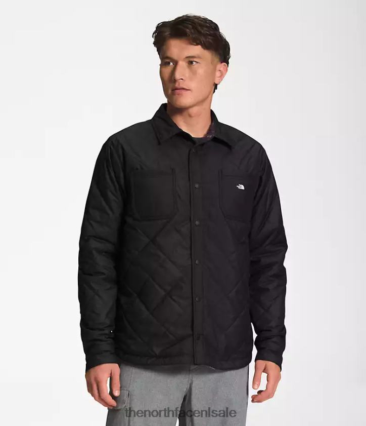 Heren fort point geïsoleerd flanel The North Face P464ZN298 kleding tnf zwart/ruit