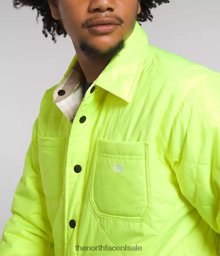 Heren fort point geïsoleerd flanel The North Face P464ZN299 kleding led geel/utiliteitsbruin plaid