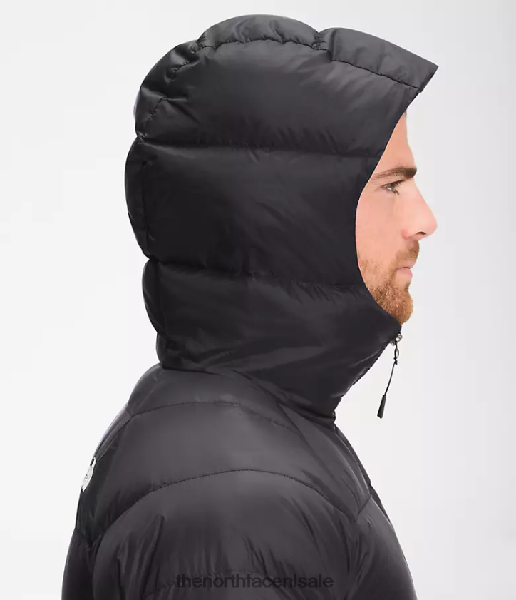 Heren hydrenaliet donshoodie The North Face P464ZN639 kleding tn zwart