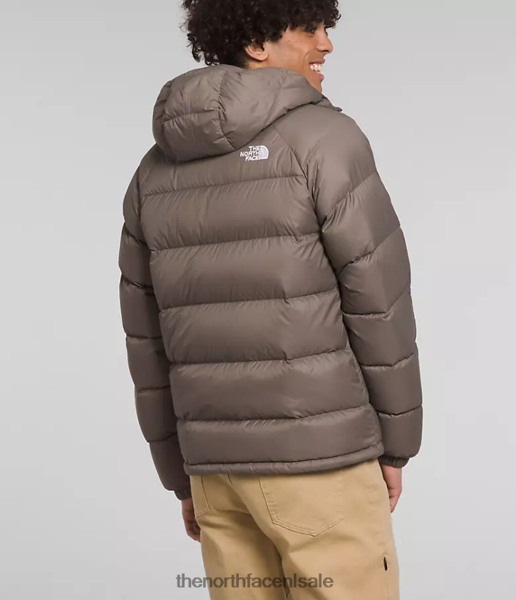 Heren hydrenaliet donshoodie The North Face P464ZN642 kleding valk bruin