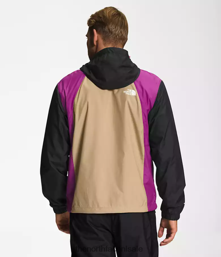 Heren hydrenaline jas 2000 The North Face P464ZN100 kleding kaki steen/paarse cactusbloem/tnf zwart