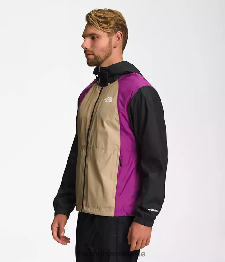 Heren hydrenaline jas 2000 The North Face P464ZN100 kleding kaki steen/paarse cactusbloem/tnf zwart