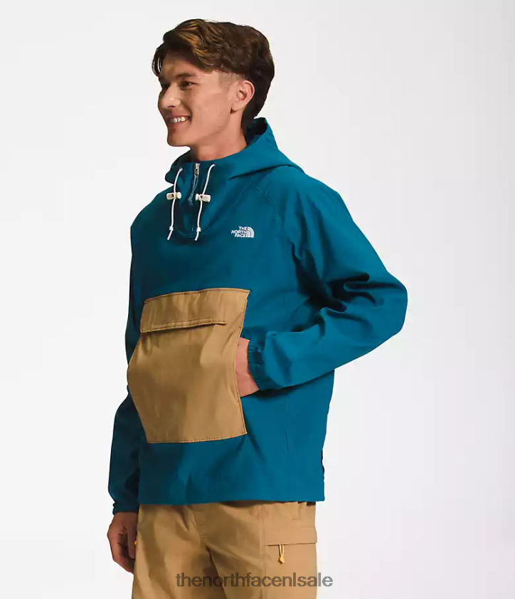Heren klasse v trui The North Face P464ZN594 kleding blauw koraal/utiliteitsbruin