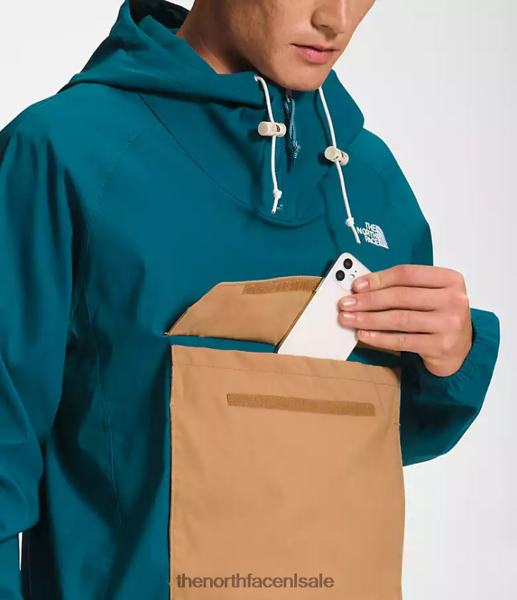 Heren klasse v trui The North Face P464ZN594 kleding blauw koraal/utiliteitsbruin