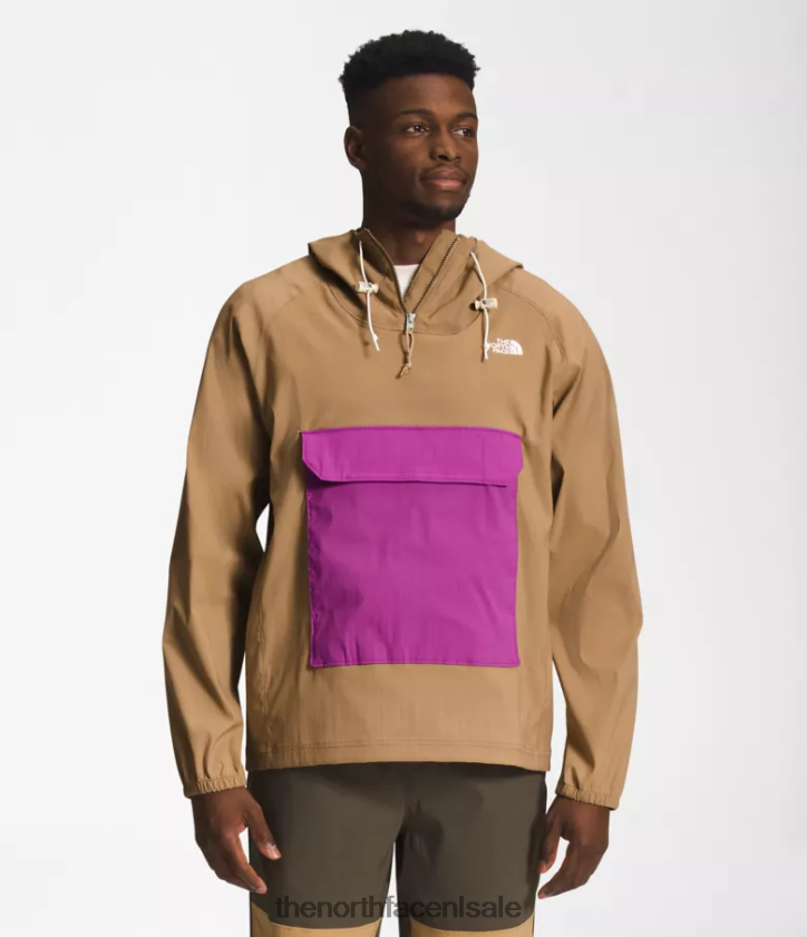 Heren klasse v trui The North Face P464ZN595 kleding praktische bruin/paarse cactusbloem