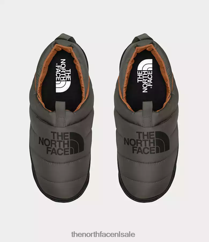 Heren nuptse muilezels The North Face P464ZN556 schoenen nieuw taupegroen/tnf zwart