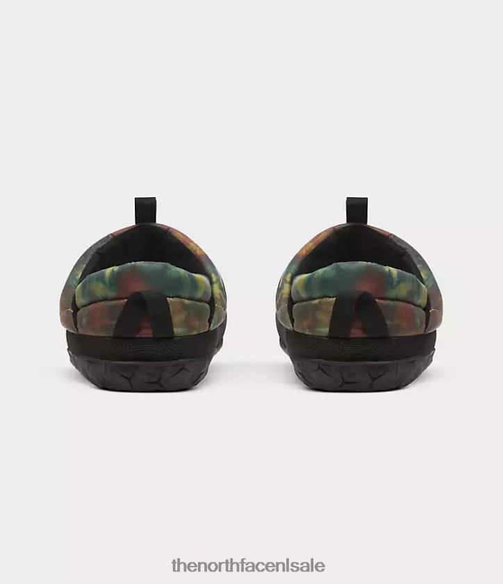 Heren nuptse muilezels The North Face P464ZN557 schoenen antilope tan ijskleurstof print/tnf zwart