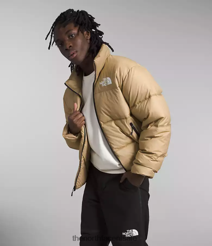 Heren rmst nuptse jas The North Face P464ZN10 kleding kaki steen