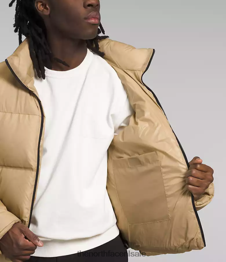 Heren rmst nuptse jas The North Face P464ZN10 kleding kaki steen