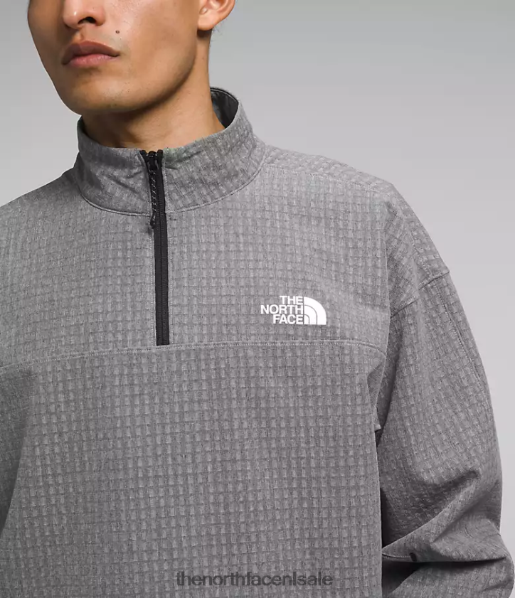 Heren tekware grid-zip The North Face P464ZN416 kleding tnf middengrijs gemêleerd
