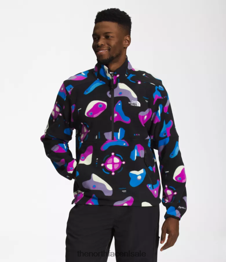 Heren tnf polartec 100-zip The North Face P464ZN302 kleding tnf zwarte infographic afdrukken