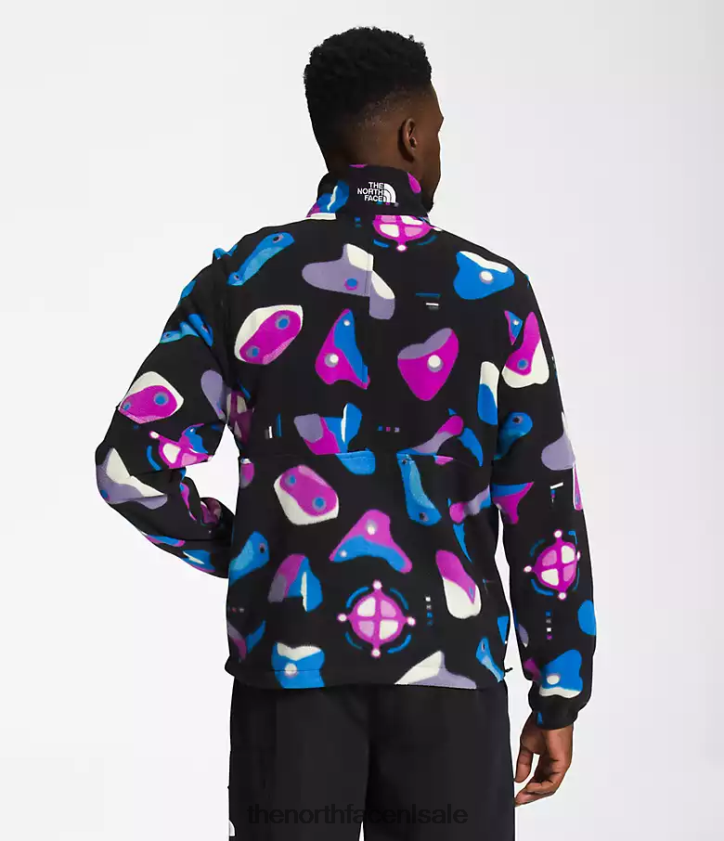 Heren tnf polartec 100-zip The North Face P464ZN302 kleding tnf zwarte infographic afdrukken