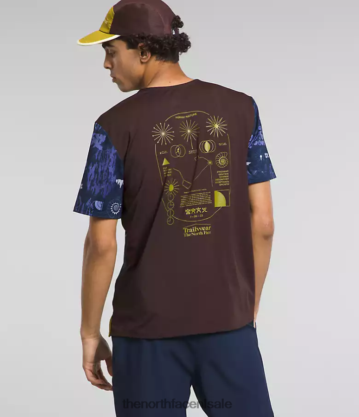 Heren trailwear verloren kust korte mouw The North Face P464ZN882 kleding top marine natuur remix print