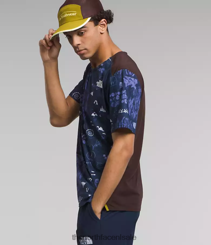 Heren trailwear verloren kust korte mouw The North Face P464ZN882 kleding top marine natuur remix print