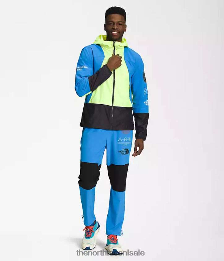 Heren trailwear windfluitjack The North Face P464ZN346 kleding led geel/super sonic blauw/tnf zwart