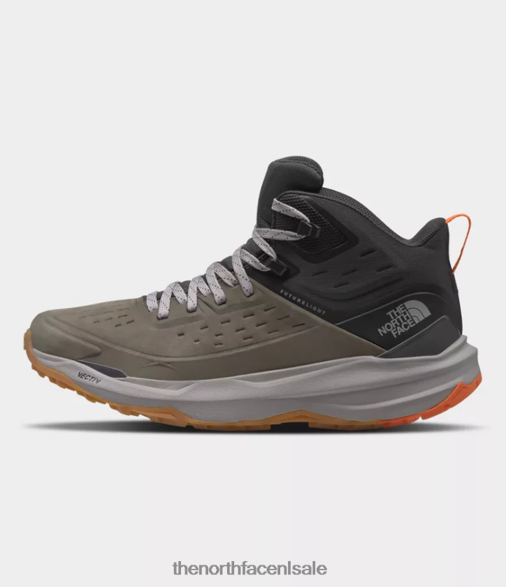 Heren vectiv exploris 2 mid futurelight leren laarzen The North Face P464ZN608 schoenen nieuw taupegroen/asfaltgrijs