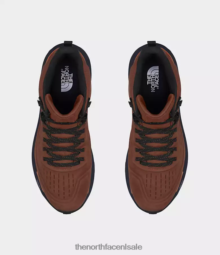 Heren vectiv exploris 2 mid futurelight leren laarzen The North Face P464ZN610 schoenen brandewijnbruin/tnf zwart