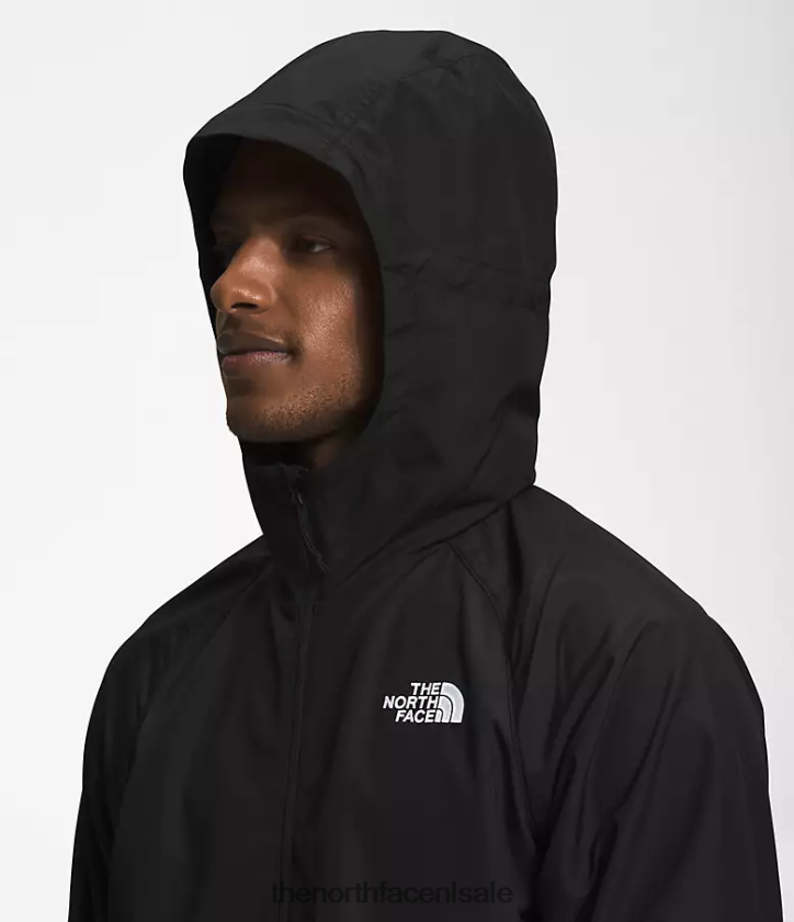 Heren vlieggewicht hoodie 20 The North Face P464ZN478 kleding tnf zwart/stoffig koraal oranje