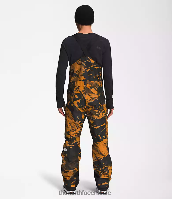 Heren vrijheid slabbetjes The North Face P464ZN656 kleding leerbruine tonale berglandschap print