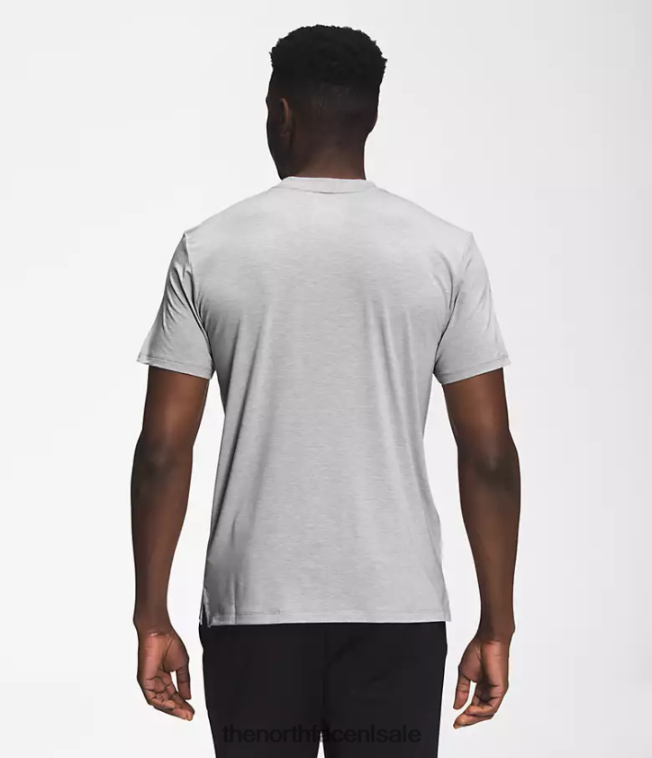 Heren wandel met korte mouwen The North Face P464ZN1256 kleding gecombineerd met grijze heide