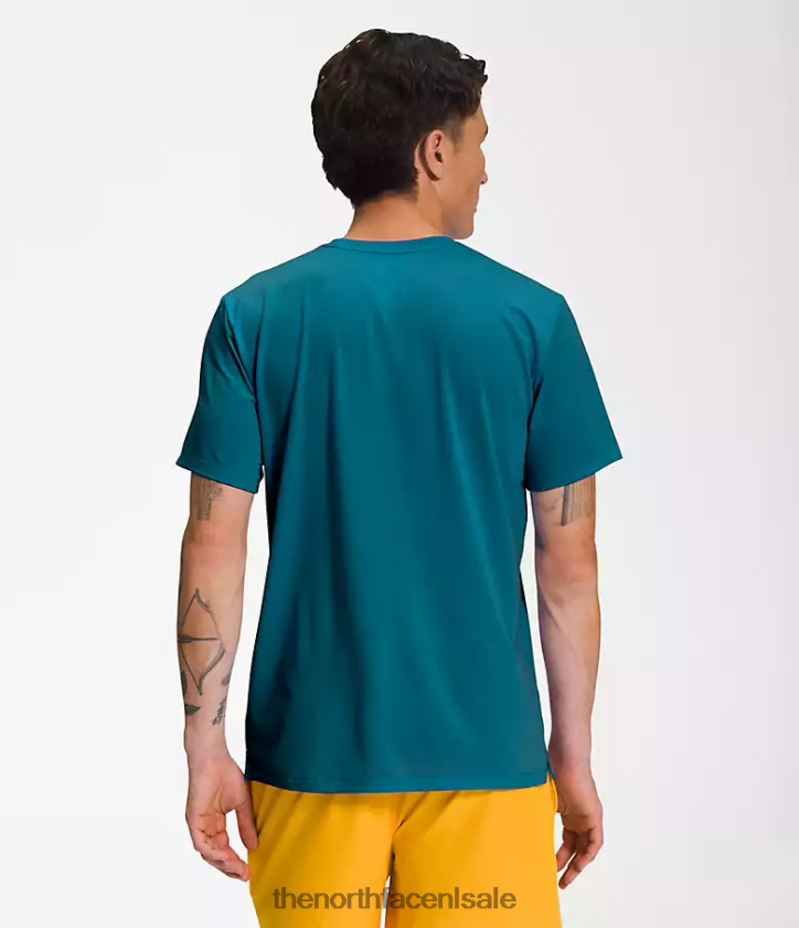 Heren wandel met korte mouwen The North Face P464ZN1260 kleding blauw koraal