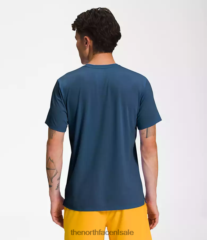 Heren wandel met korte mouwen The North Face P464ZN1262 kleding schaduwrijk blauw