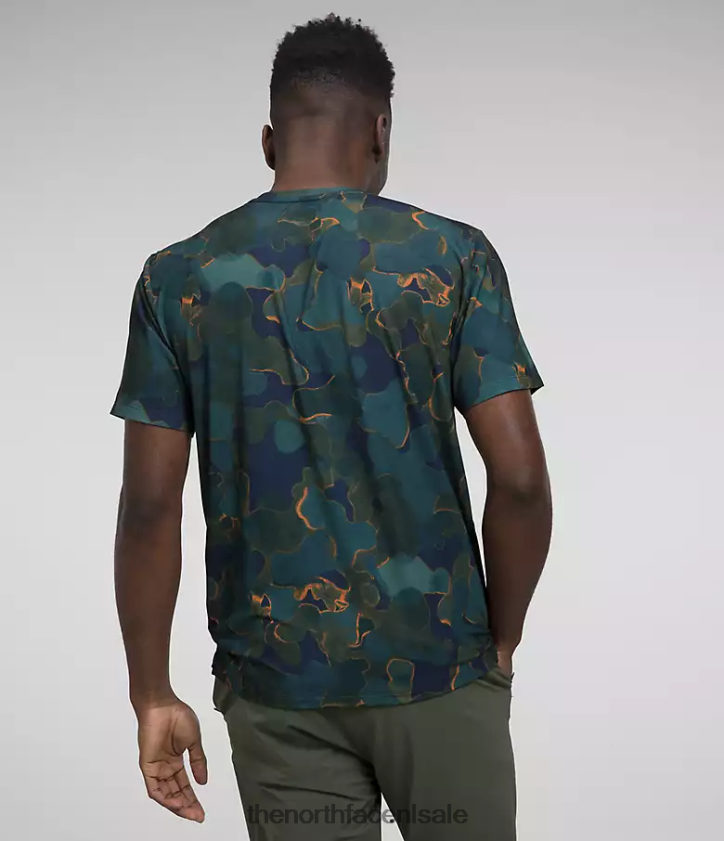 Heren wandel met korte mouwen The North Face P464ZN1264 kleding Summit marineblauwe camotextuurprint