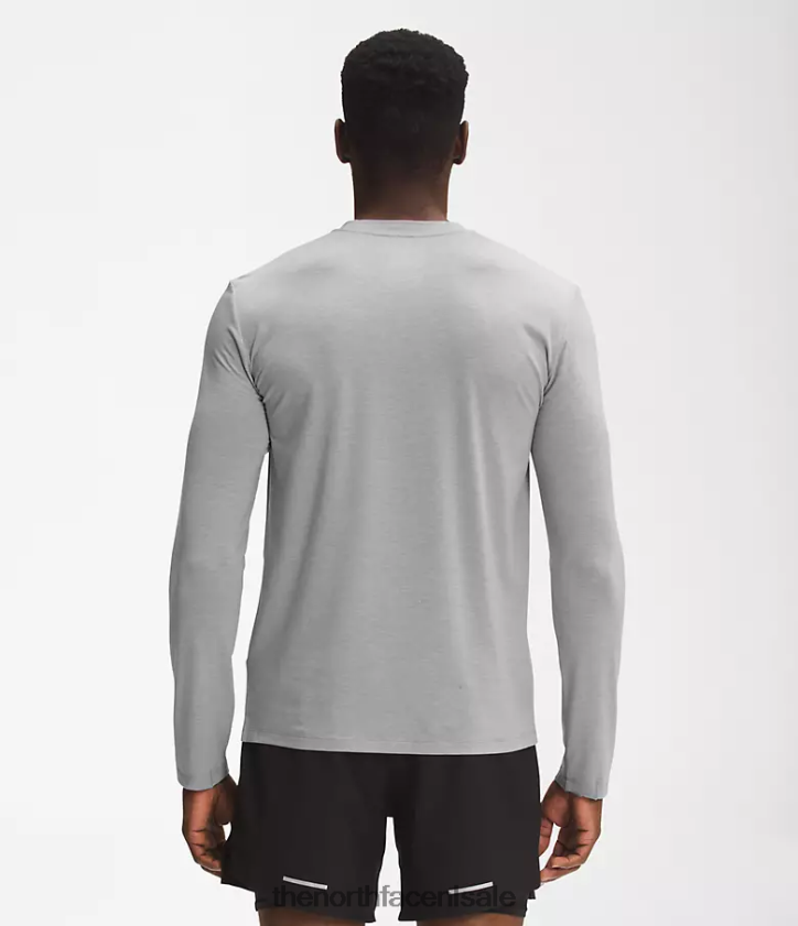 Heren wandel met lange mouwen The North Face P464ZN21 kleding gecombineerd met grijze heide