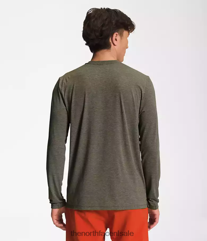 Heren wandel met lange mouwen The North Face P464ZN25 kleding nieuwe taupe groene heide
