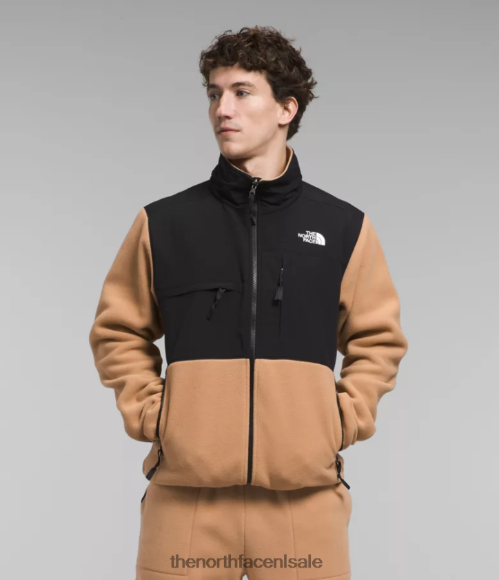 Heren denali jas The North Face P464ZN194 kleding amandelboter/tnf zwart