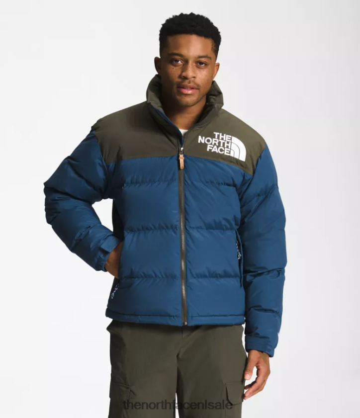 Heren 92 low-fi hi-tek-nuptse The North Face P464ZN826 kleding schaduwblauw/nieuw taupegroen